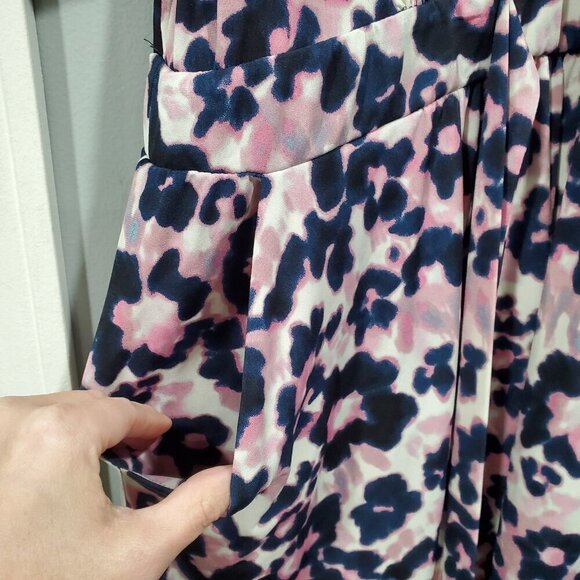 Torrid Tie-Dye Animal Print Surplice Faux Wrap Dress Short Sleeve Tie Pink 3X - Picture 4 of 14